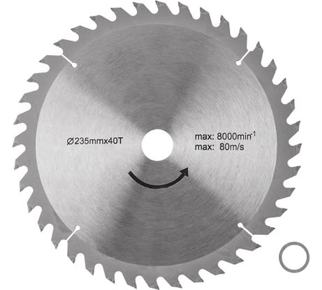 Диск пильный по дереву 235x30 мм, Z=40 WORTEX CSD235T4032