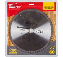 Диск пильный по дереву 300x32/30 мм, Z=60 WORTEX CSD300T60W2011