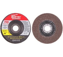 Круг лепестковый плоский 125x22 мм, P40 WORTEX AFD125040F011