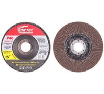 Круг лепестковый конический 125x22 мм, P40 WORTEX AFD125040C011