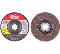 Круг лепестковый конический 125x22 мм, P100 WORTEX AFD125100C011
