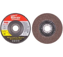 Круг лепестковый плоский 125x22 мм, P60 WORTEX AFD125060F011