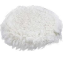 Полировальный круг 150 мм, на липучке, натуральная шерсть WORTEX PMW1500PL019