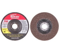 Круг лепестковый конический 125x22 мм, P60 WORTEX AFD125060C011