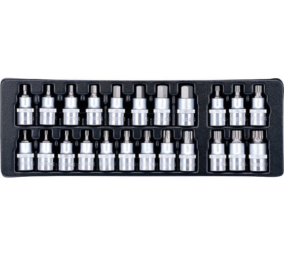 Набор торцевых насадок 1/2" (HEX, TORX, XZN) HONITON, 23 предмета IK-SKB400230 В0000000180597