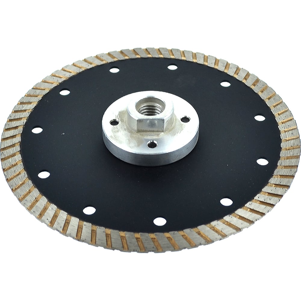 Диск алмазный турбо с фланцем по граниту 230x2.0Ех2.8x10Н мм, М14 KRUGO ...