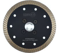 Диск алмазный турбо с фланцем по граниту 125x1.4Ех2.2x10Н мм, М14 KRUGO RTB05AМ14