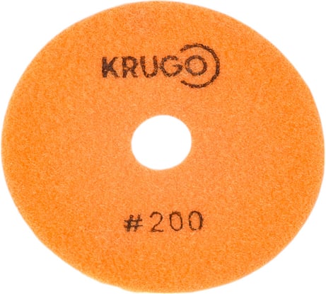 Алмазный гибкий шлифовальный круг (черепашка), 100 мм, Р200, мокрый KRUGO PPW040200