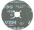 Керамический фибровый диск со шлицами XF885 (50 шт, 125х22 мм, P20) VSM 004835 2