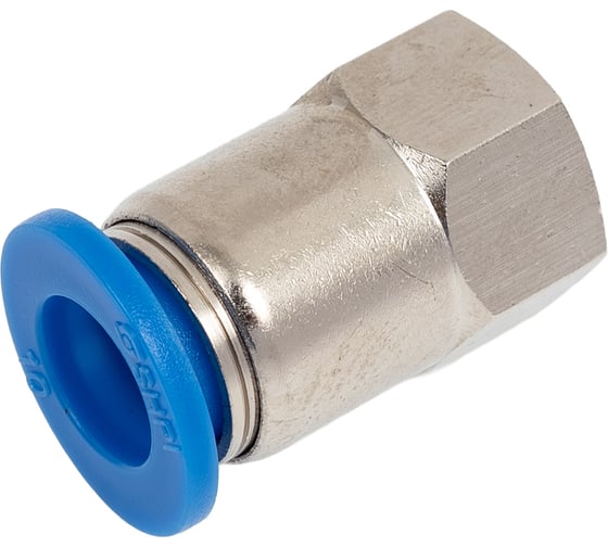 Фитинг цанговый прямой с внутренней резьбой 1/8F для трубки диаметром 10 мм SHPI PCF 10-R01 1