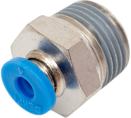 Фитинг цанговый прямой с наружной резьбой 3/8M для трубки диаметром 4 мм SHPI PC 04-R03