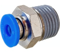 Фитинг цанговый прямой с наружной резьбой 1/4M для трубки диаметром 4 мм SHPI PC 04-R02