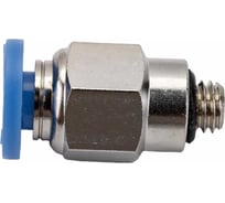 Фитинг цанговый прямой с наружной резьбой M5x0.8 для трубки диаметром 4 мм SHPI PC 04-M5