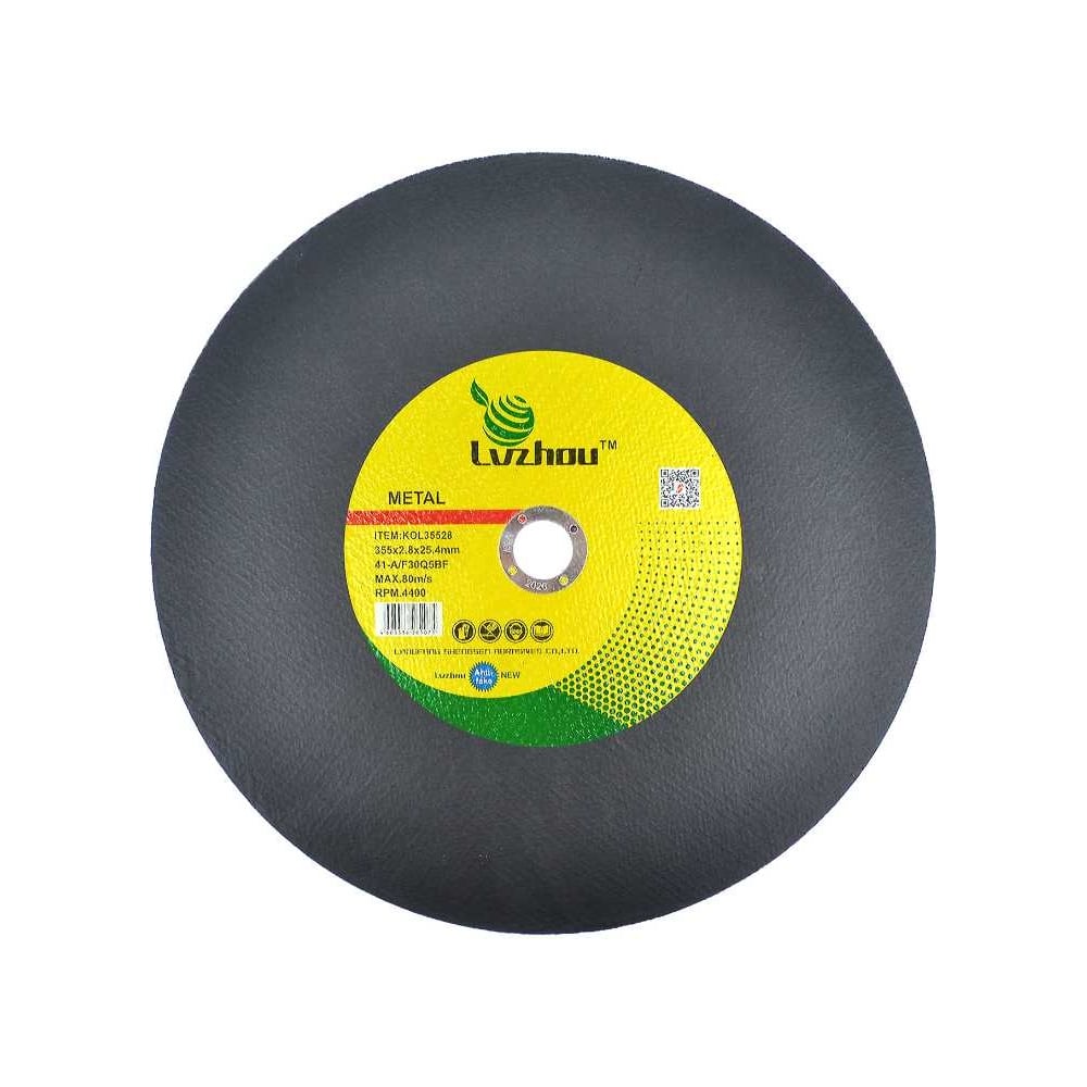 Круг отрезной абразивный по металлу 355x2.8x25.4 мм Lvzhou KOL35528 ...