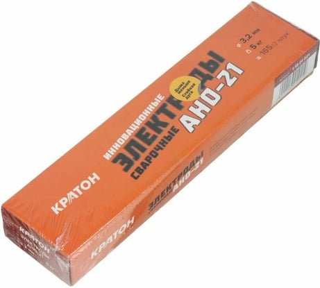 Электрод АНО-21 3.2 мм, 5 кг для дуговой сварки КРАТОН 1 19 01 021