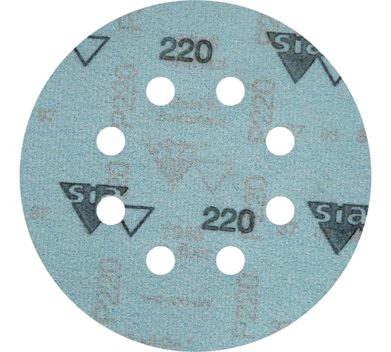 Круг шлифовальный на липучке siaflex 1948 (50 шт; 125 мм; 8 отверстий; P220) sia Abrasives sf50-125-8-220