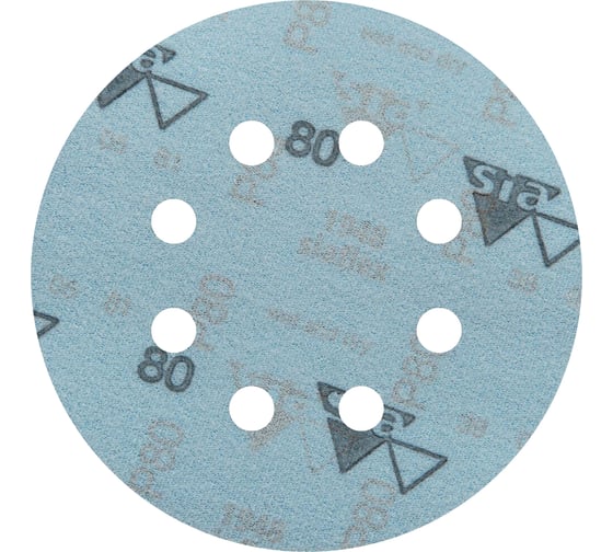 Круг шлифовальный на липучке siaflex 1948 (5+1 шт; 125 мм; 8 отверстий; P80) sia Abrasives sf6-125-8-080