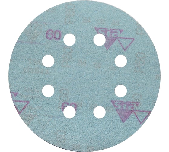 Круг шлифовальный на липучке siaflex 1948 (5+1 шт; 125 мм; 8 отверстий; P60) sia Abrasives sf6-125-8-060