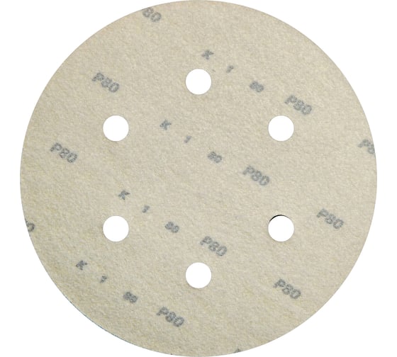 Круг шлифовальный на липучке siaone 1944 (5+1 шт; 150 мм; 6 отверстий; P80) sia Abrasives so6-150-6-080