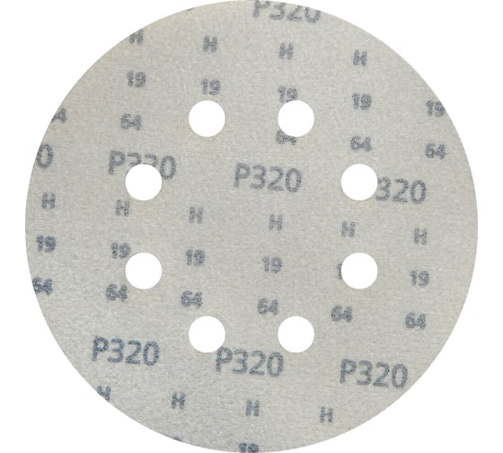Круг шлифовальный на липучке siaone 1944 (5+1 шт; 125 мм; 8 отверстий; P320) sia Abrasives so6-125-8-320