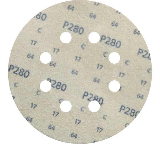 Круг шлифовальный на липучке siaone 1944 (50 шт; 125 мм; 8 отверстий; P280) sia Abrasives so50-125-8-280