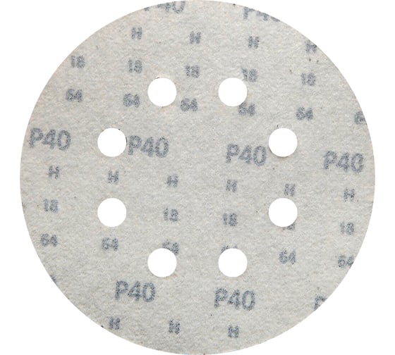 Круг шлифовальный на липучке siaone 1944 (50 шт; 125 мм; 8 отверстий; P40) sia Abrasives so50-125-8-040