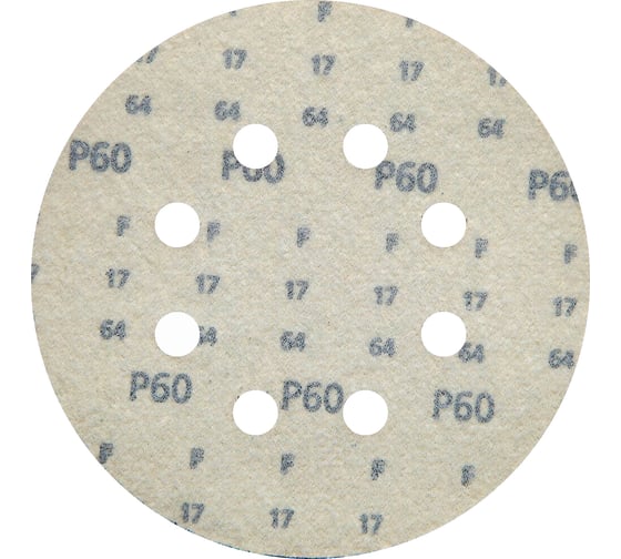 Круг шлифовальный на липучке siaone 1944 (50 шт; 125 мм; 8 отверстий; P60) sia Abrasives so50-125-8-060