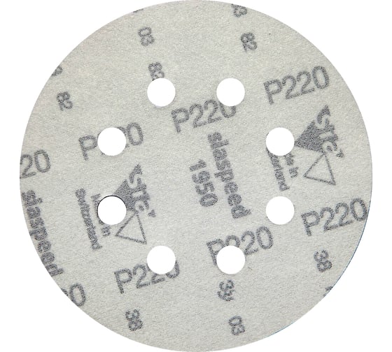 Круг шлифовальный на липучке siaspeed 1950 (50 шт; 125 мм; 8 отверстий; P220) sia Abrasives ss50-125-8-220