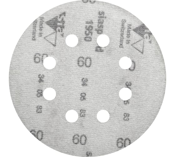 Круг шлифовальный на липучке siaspeed 1950 (5+1 шт; 125 мм; 8 отверстий; P60) sia Abrasives ss6-125-8-060