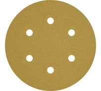 Круг шлифовальный на липучке PAPER GOLD (5 шт; 150 мм; 6 отверстий; P180) NAPOLEON npg5-150-6-180
