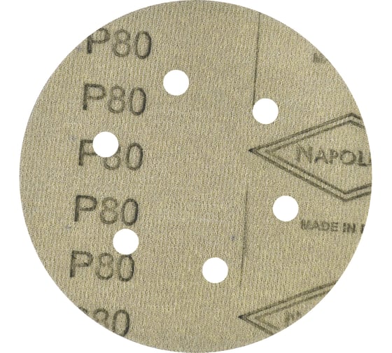 Круг шлифовальный на липучке PAPER GOLD (5 шт; 150 мм; 6 отверстий; P80) NAPOLEON npg5-150-6-080