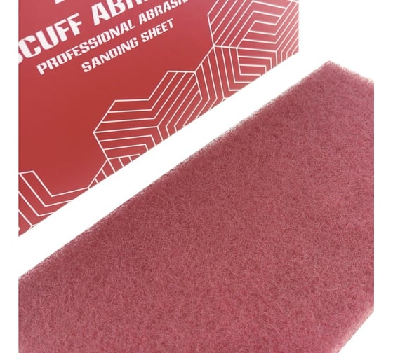 Лист шлифовальный на нетканой основе 299 Soft Scuff 115х230 мм, FINE, красный, Р360, 25 шт SANDWOX 299.11.23.360