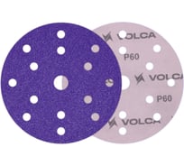 Диск абразивный AMETHYST керамика, 150 мм, 15 отверстий, P60, 50 шт VOLCA 74150150060