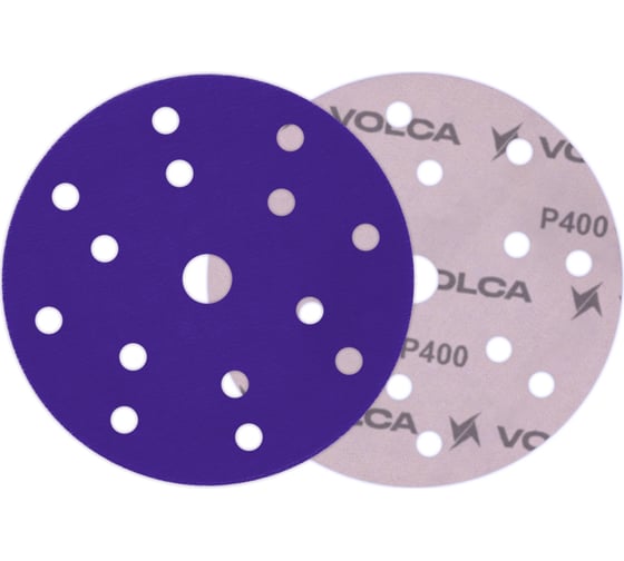 Диск абразивный AMETHYST керамика, 150 мм, 15 отверстий, P400, 50 шт VOLCA 74150150400