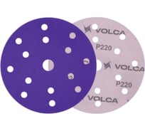 Диск абразивный AMETHYST керамика, 150 мм, 15 отверстий, P220, 50 шт VOLCA 74150150220