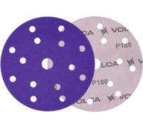 Диск абразивный AMETHYST керамика, 150 мм, 15 отверстий, P180, 50 шт VOLCA 74150150180
