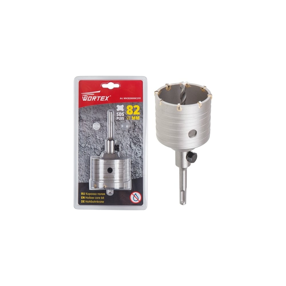 Коронка полая по бетону 82 мм, SDS+ WORTEX WHC820000C2111 - выгодная ...