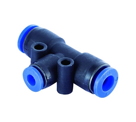 Тройник цанговый T-образный соединительный (6-6-8 мм) SHPI PGT 0608