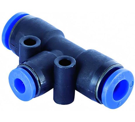 Тройник цанговый T-образный соединительный (8-8-6 мм) SHPI PGT 0806