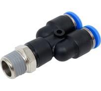 Тройник цанговый прямой с наружной резьбой (1/4M; 8 мм) SHPI PWT 08-R02