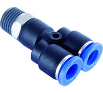 Тройник цанговый прямой с наружной резьбой (M6x1; 4 мм) SHPI PWT 04-M6