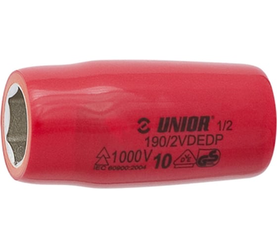Головка торцевая шестигранная изолированная VDE (10 мм; 1/2"; 1000V) Unior 3838909121956