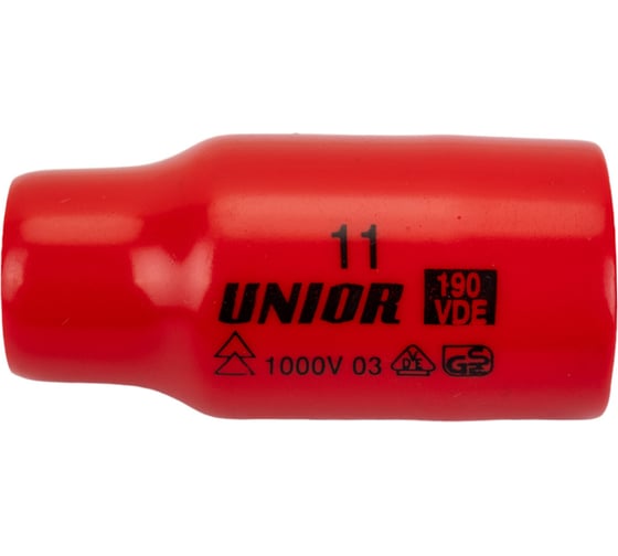 Головка торцевая шестигранная изолированная VDE (11 мм; 1/2"; 1000V) Unior 3838909121963 1
