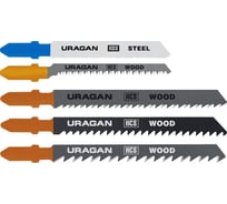 Набор полотен T101B, T101AO, T111C, T144D, T118A по дереву и металлу 5 шт Uragan 159488-5_z02