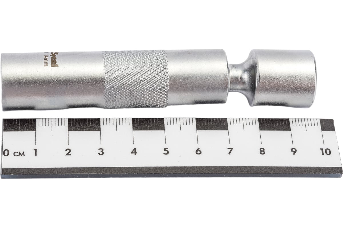 Головка свечная тонкостенная 12-гранная с карданом, магнитом (14 мм; 3 ...