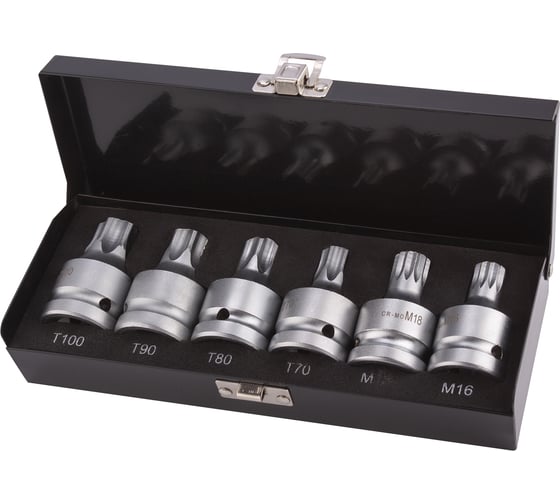 Набор головок ударных (6 шт; TORX, SPLINE; 3/4DR) AV Steel AV-733006 1
