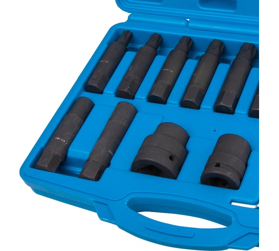 Набор головок-вставок ударных (16 предметов; TORX,HEX,E-тип; 3/4DR, 1DR) AV Steel AV-740016