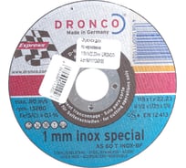 Диск отрезной по нержавейке Superior AS60T INOX (115x1x22.23 мм) DRONCO 1111240100