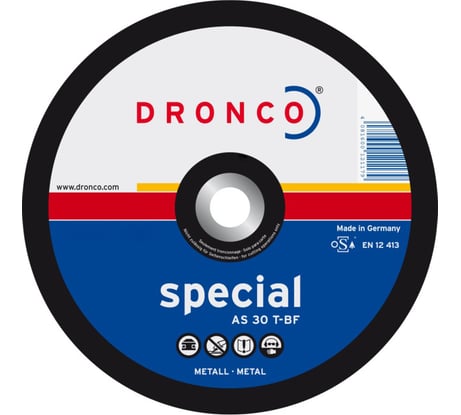Диск отрезной по металлу Special AS30T (180x2x22.23 мм) DRONCO 1181055100