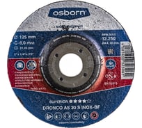 Диск шлифовальный Superior AS30S INOX (125x6x22.23 мм) DRONCO 3126540100